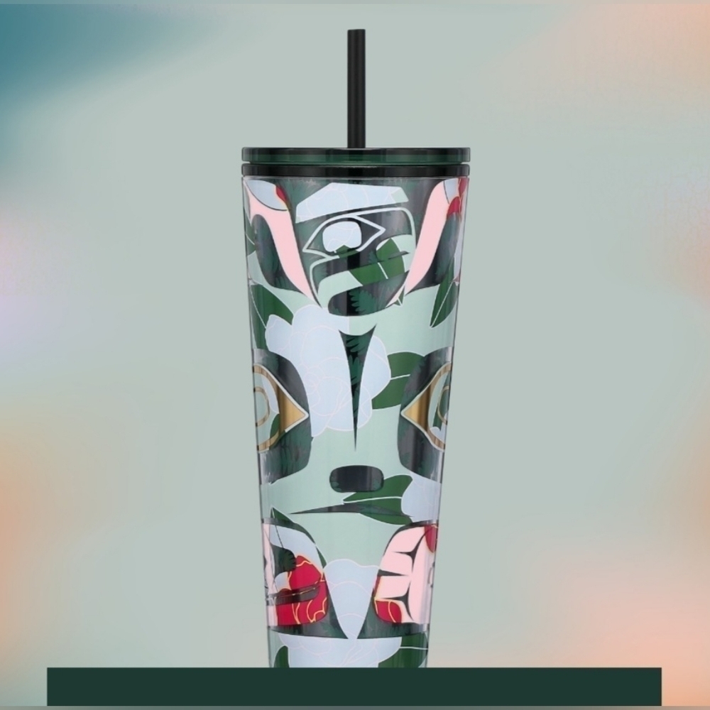 ⭐️NWT⭐️2024 Starbucks x Alison Bremner Alaska Artist Wood Carving Venti Tumbler